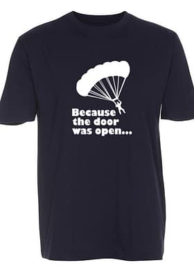 Classic T-shirt herre med Because The Door